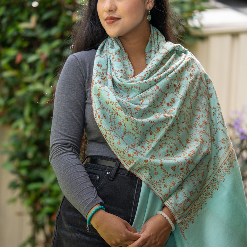 Embroidered Pashmina Shawl - Himalayas Shop