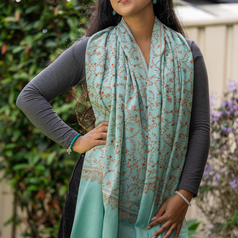 Embroidered Pashmina Shawl - Himalayas Shop