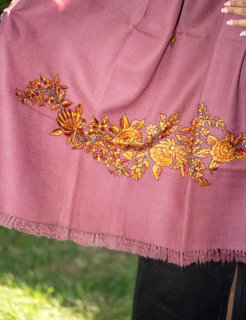 Embroidered Pashmina Shawl - Himalayas Shop