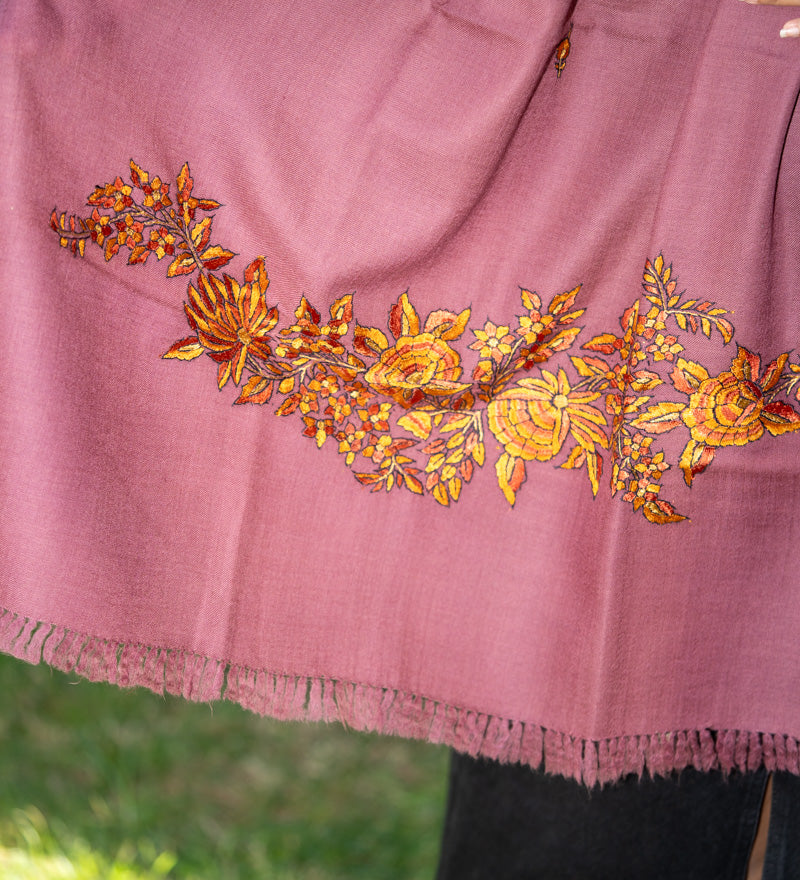 Embroidered Pashmina Shawl - Himalayas Shop