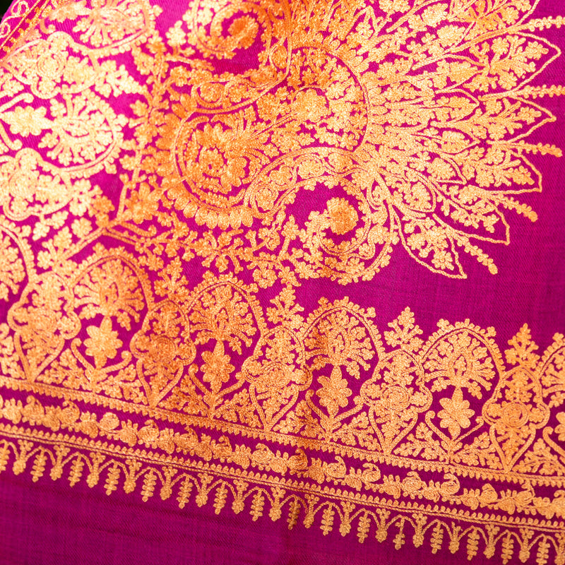 Heavy Embroidered Pashmina Shawl - Shop now.