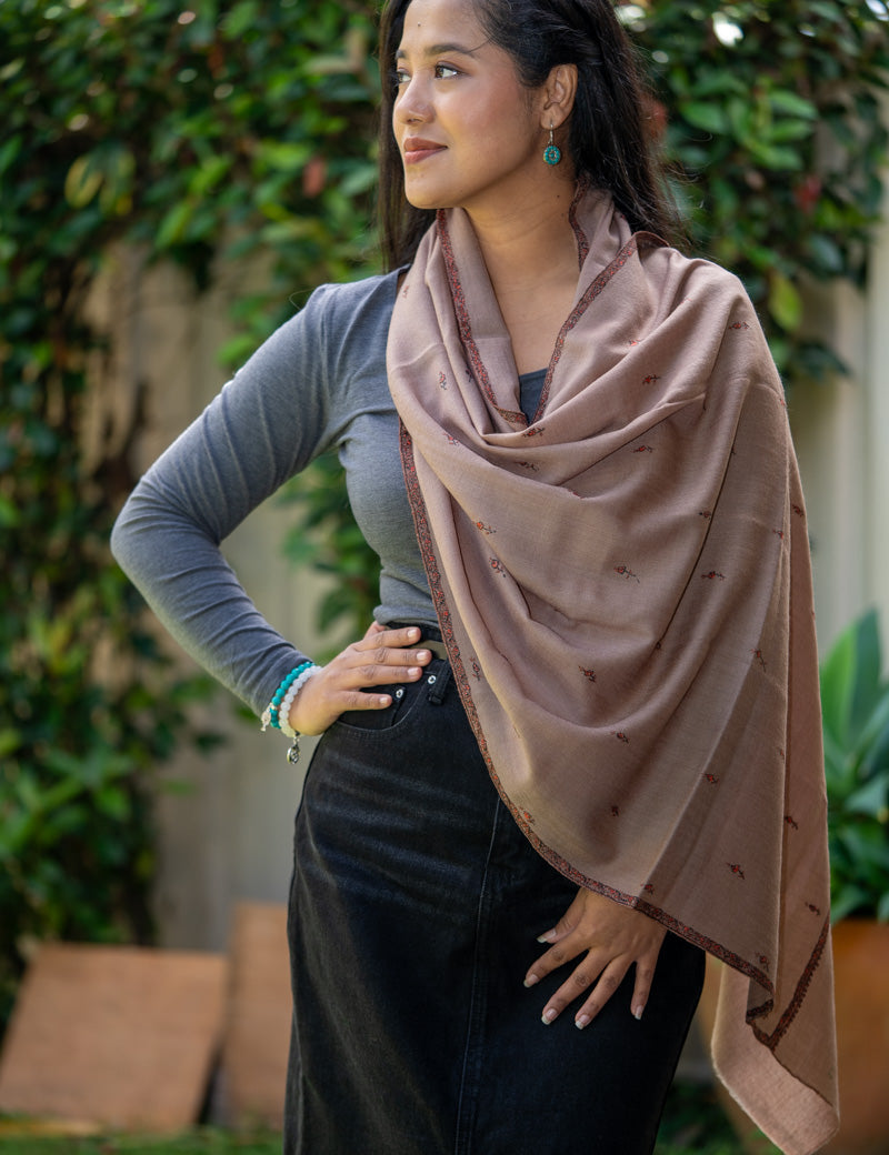 Light Embroidery Pashmina Shawl - Shop Now