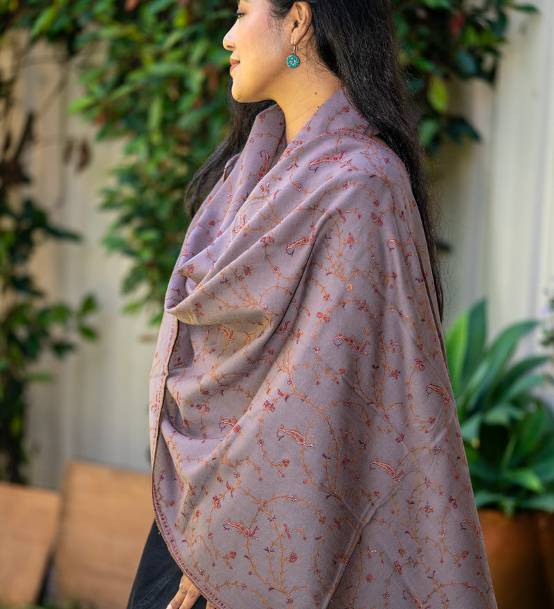 Embroidery Pashmina  - Authentic cashmere Shawl