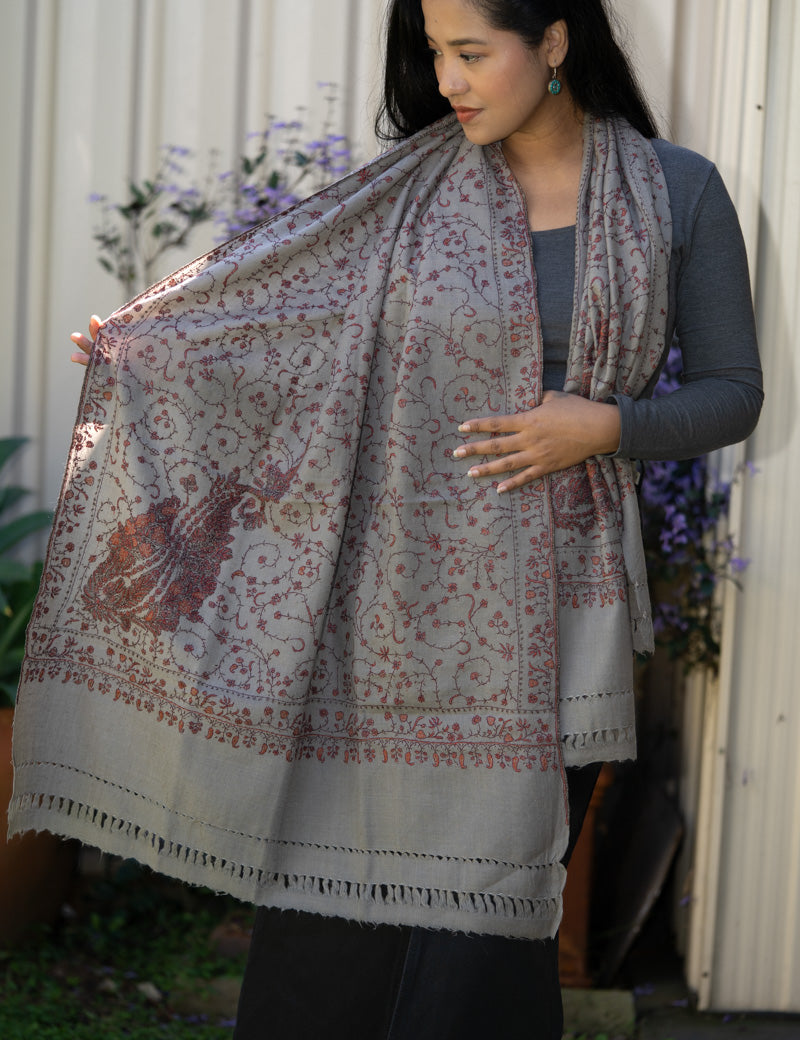 100 % Cashmere Embroidery Pashmina Shawl