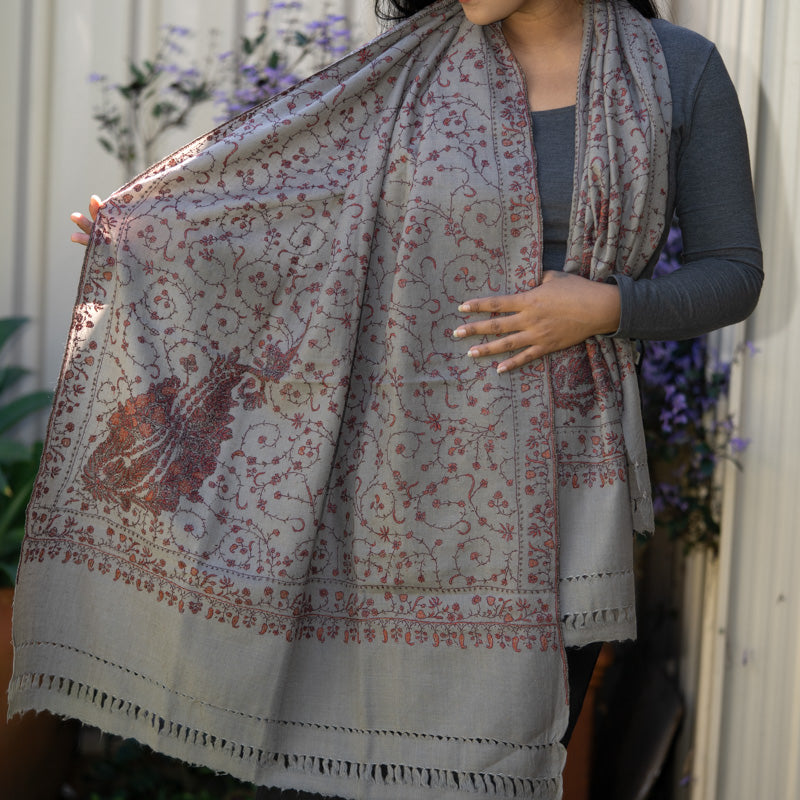 100 % Cashmere Embroidery Pashmina Shawl