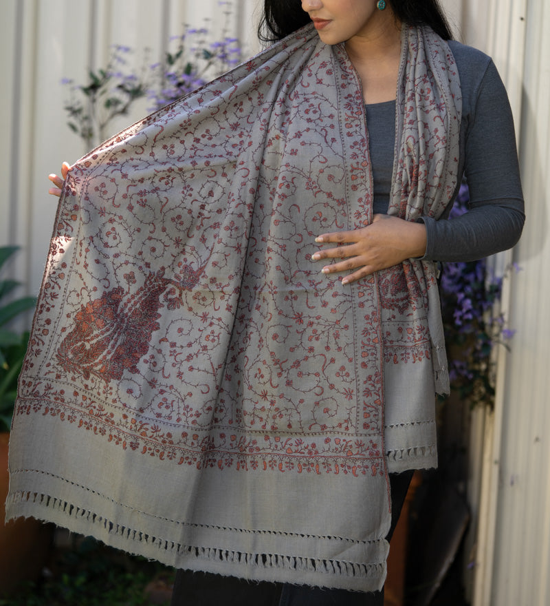 100 % Cashmere Embroidery Pashmina Shawl