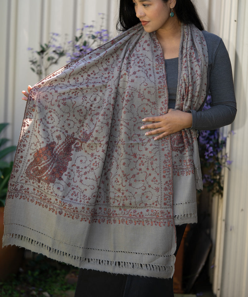 100 % Cashmere Embroidery Pashmina Shawl