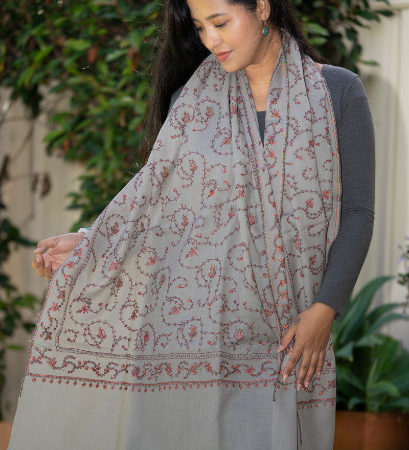 Light Embroidered Pashmina Shawl - Himalayas Shop