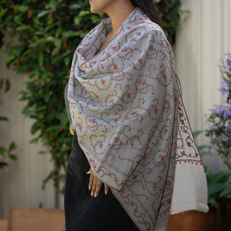 Light Embroidered Pashmina Shawl - Himalayas Shop