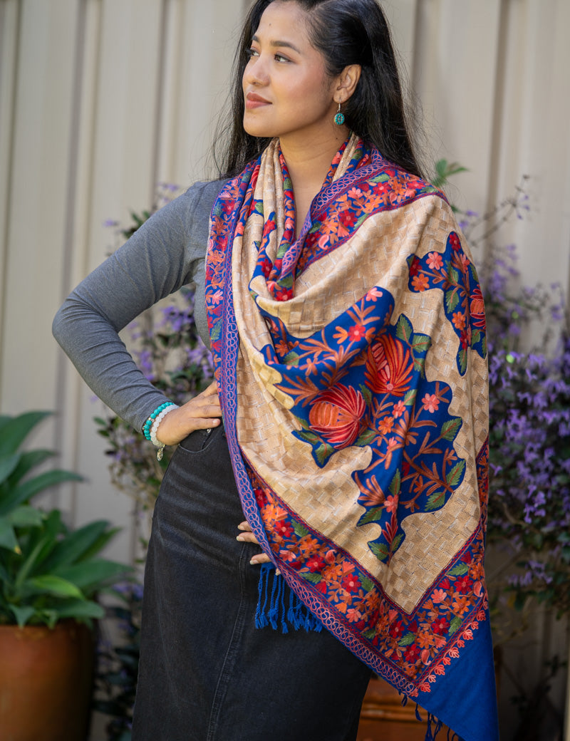 Embroidered Pashmina Shawl - Premium quality shawl 