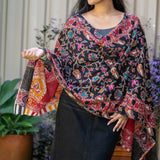 Heavy Embroidered Pashmina Shawl - 100 % authentic cashmere shawl