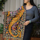 Heavy Embroidered Pashmina Shawl - Handwoven shawl 