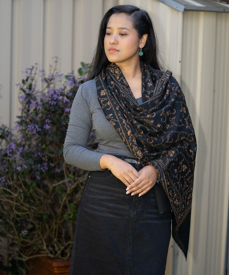 Embroidery Pashmina Shawl - Handwoven shawl for everyday wear.