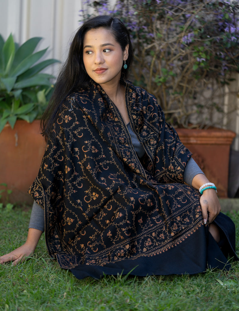 Embroidery Pashmina Shawl - Handwoven shawl for everyday wear.