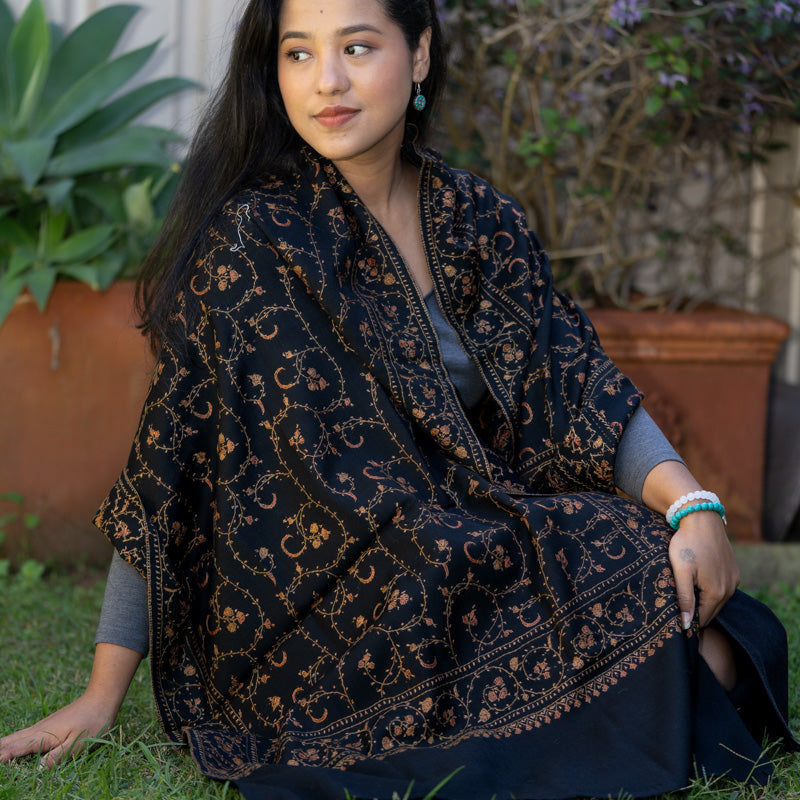 Embroidery Pashmina Shawl - Handwoven shawl for everyday wear.