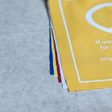 Buddha quote-adorned prayer flag