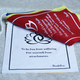 Buddha quote-adorned prayer flag