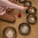  Full Moon Set of 7 Singing Bowls - Tibetan Sound Healing Bowl 