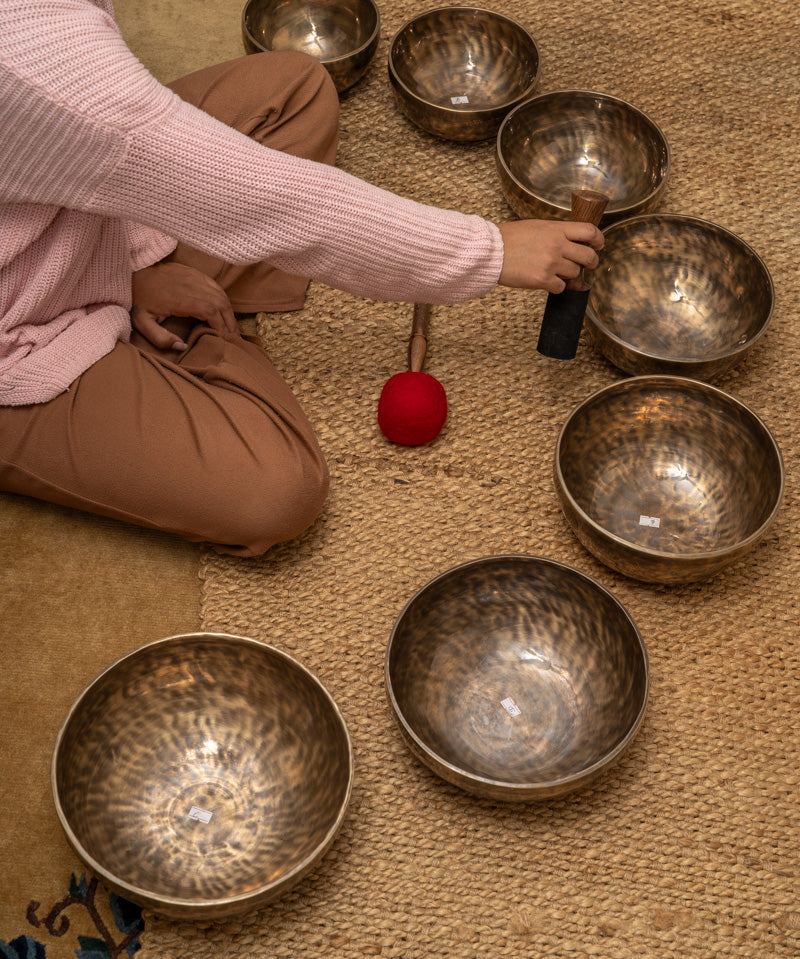  Full Moon Set of 7 Singing Bowls - Tibetan Sound Healing Bowl 