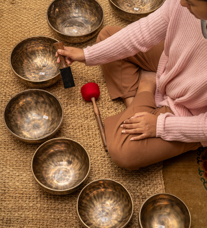  Full Moon Set of 7 Singing Bowls - Tibetan Sound Healing Bowl 