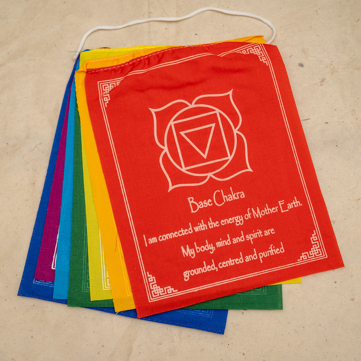 7 chakra wall hanging flag 