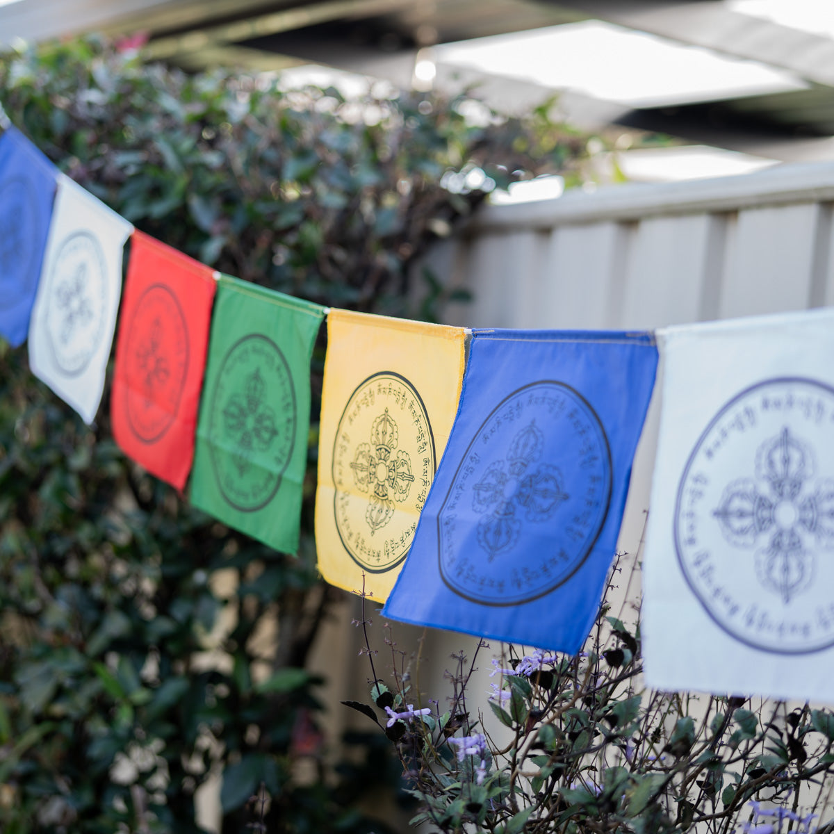 Vajra prayer flag in tibetan style