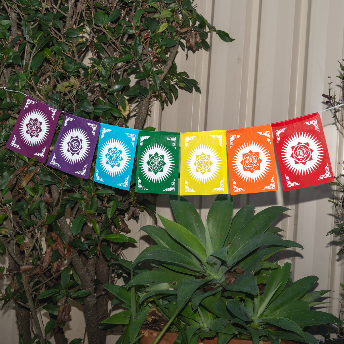 7 chakra prayer flag