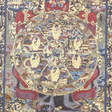 The Wheel of Life thangka illuminates Buddhism's suffering, impermanence, and liberation.