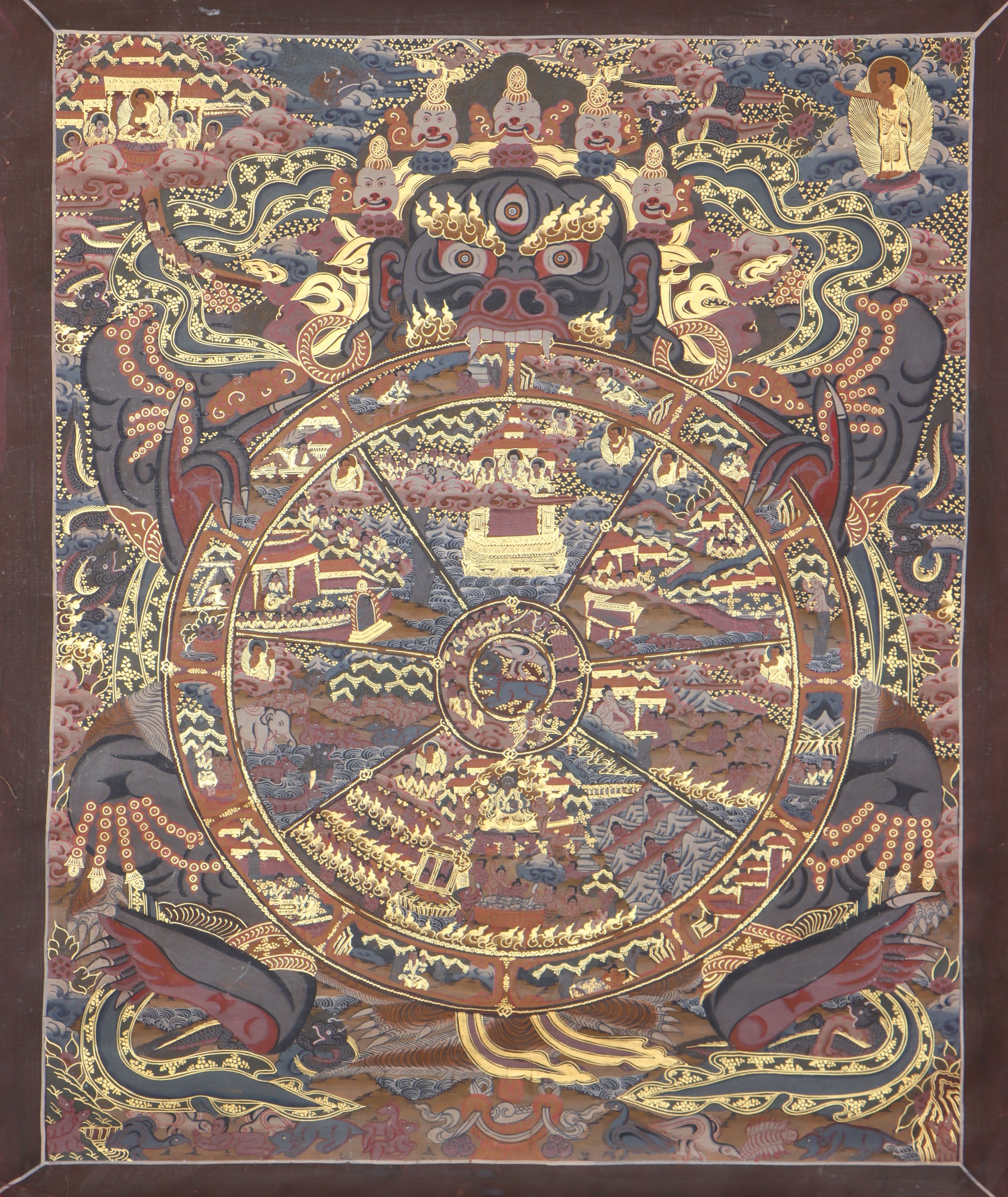 Wheel of Life Thangka for meditation and spirituality.