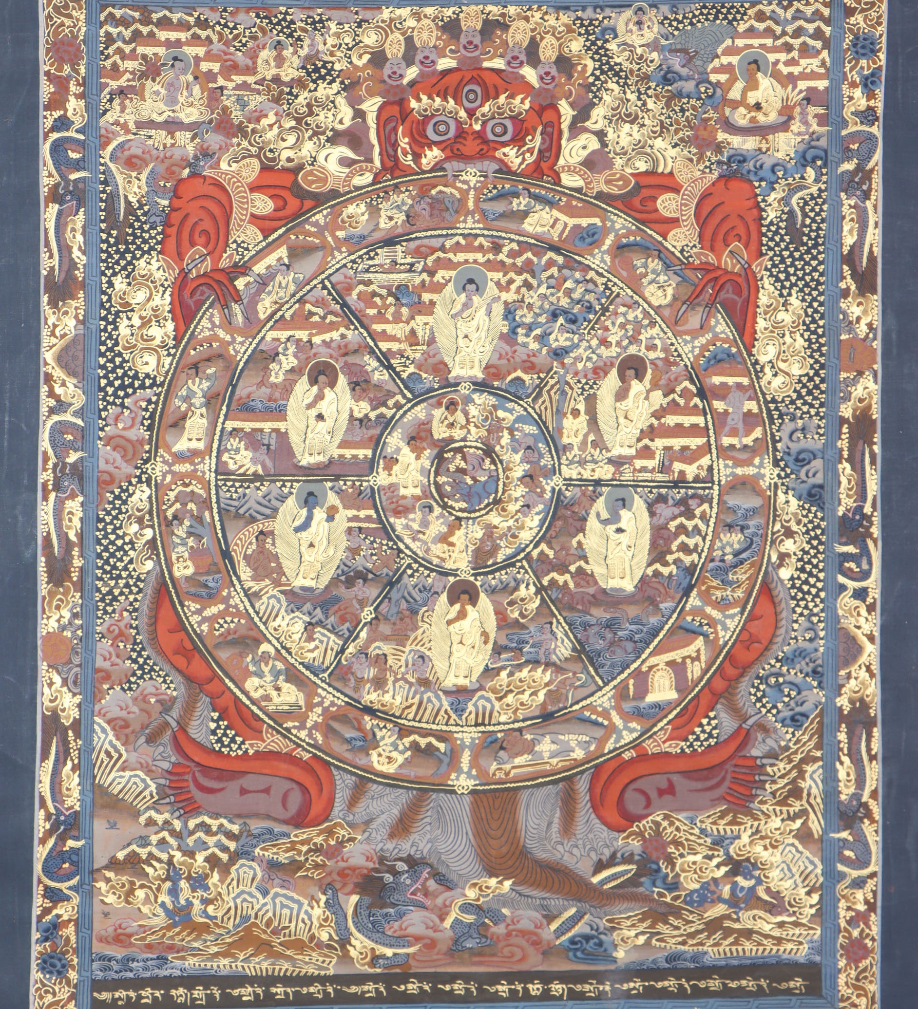 Wheel of Life Thangka  provides  an effective tool for spiritual contemplation and understanding.