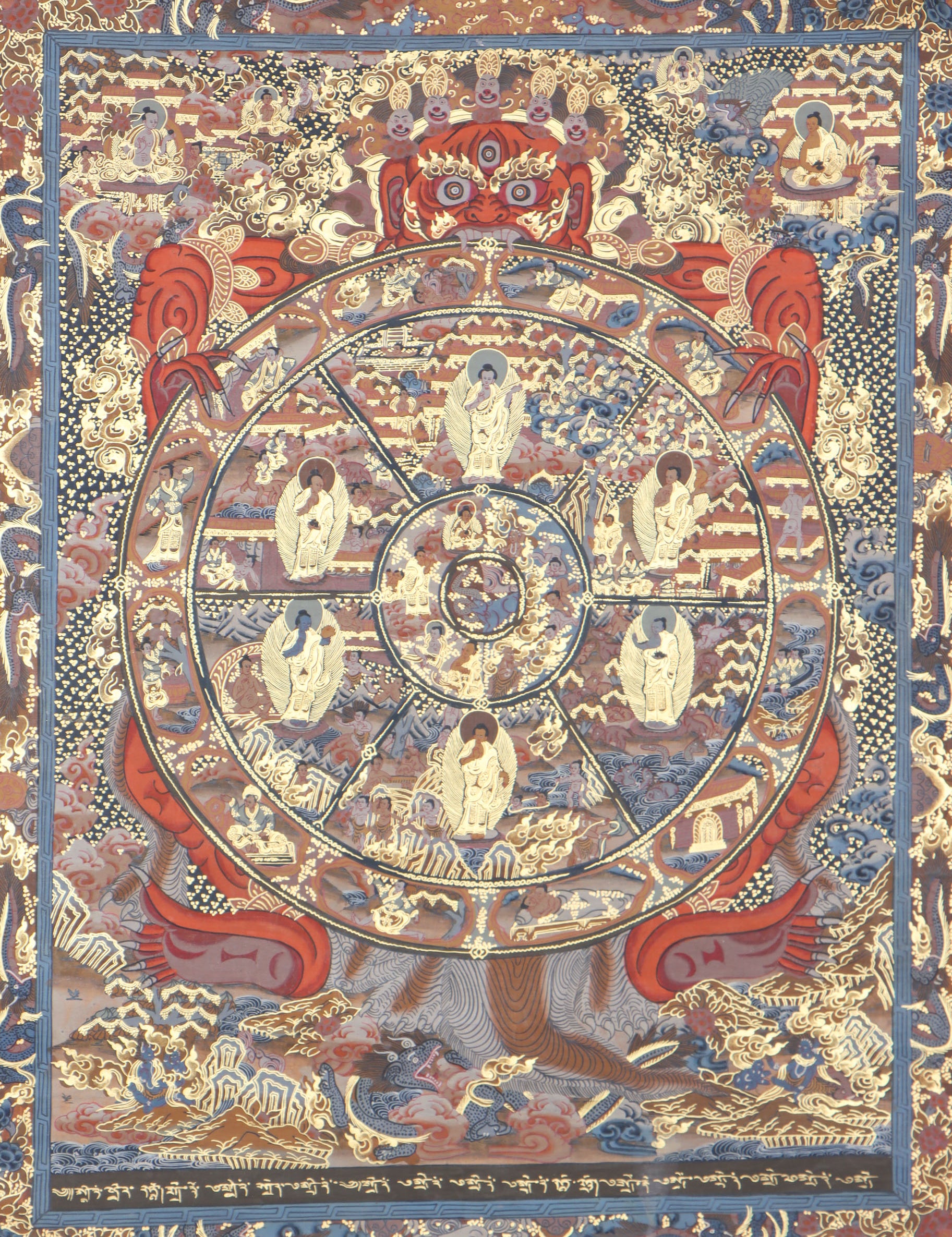 Wheel of Life Thangka provides an effective tool for spiritual contemplation and understanding.