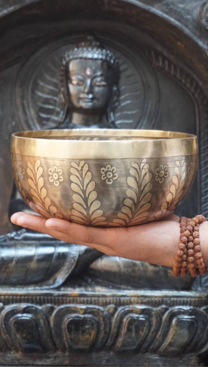 Tree of life Singing Bowl for meditation and sound healing.