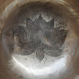 Tibetan Handcrafted Lotus Engraved Singing Bowl for meditation.