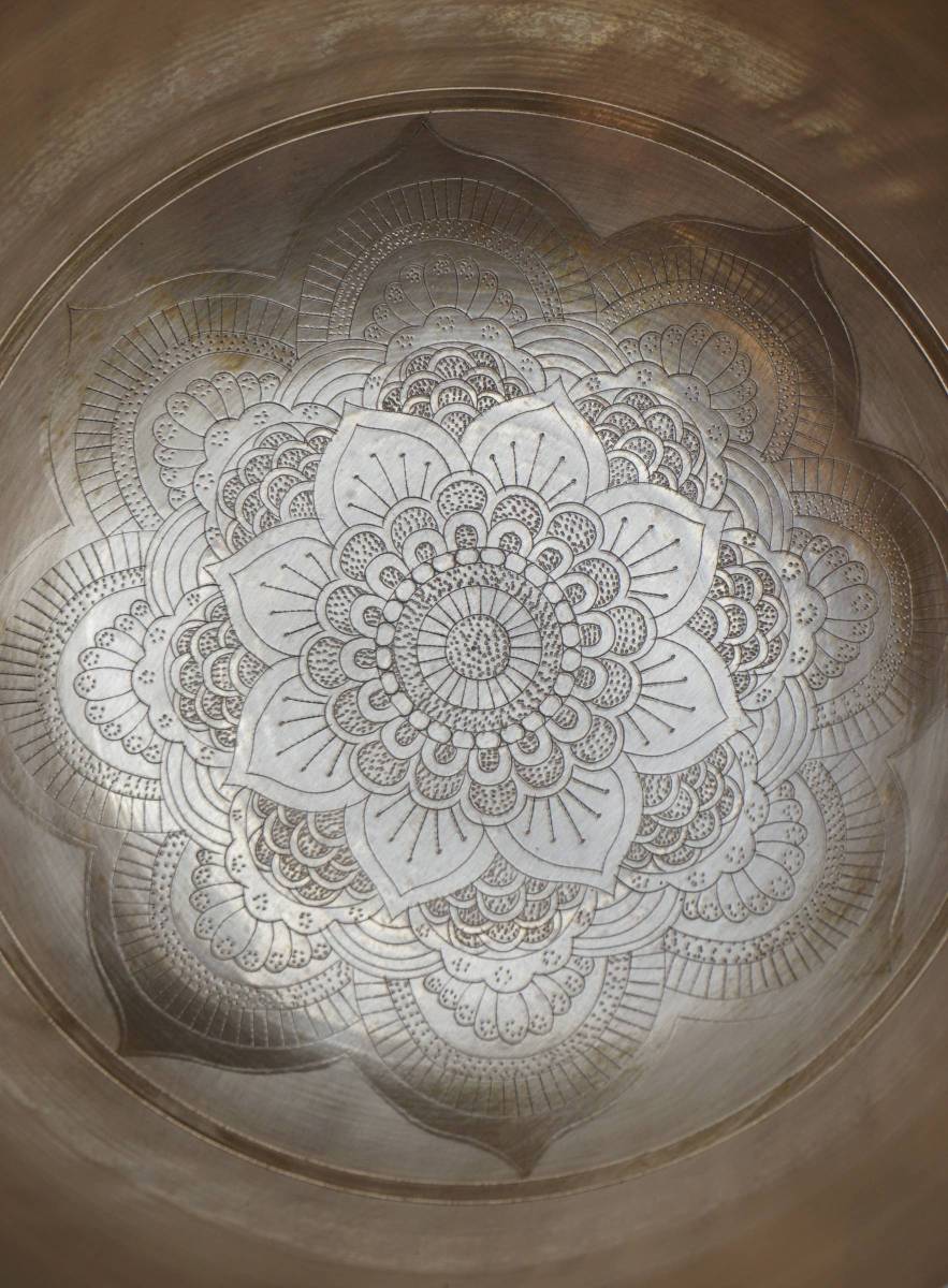 Flower Mandala Engraved Singing Bowl