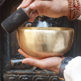 Double Dorje Engraved Tibetan Singing Bowl