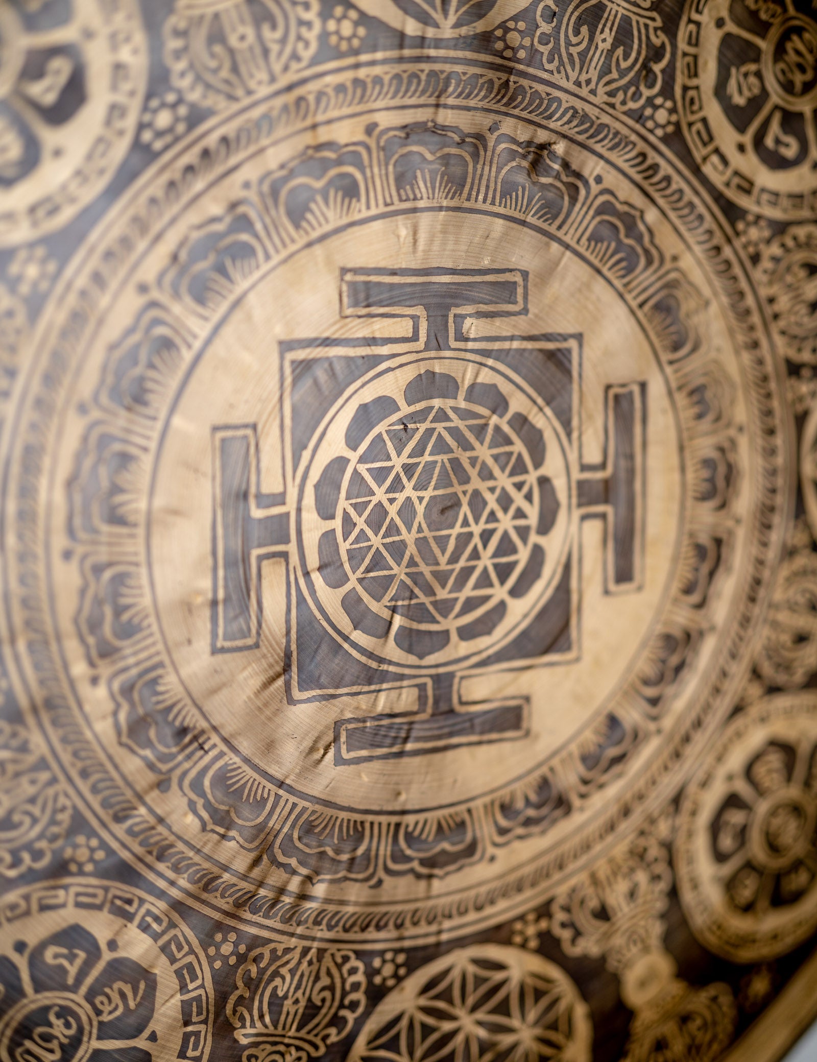 Shri Yantra Gong for sound therapy.