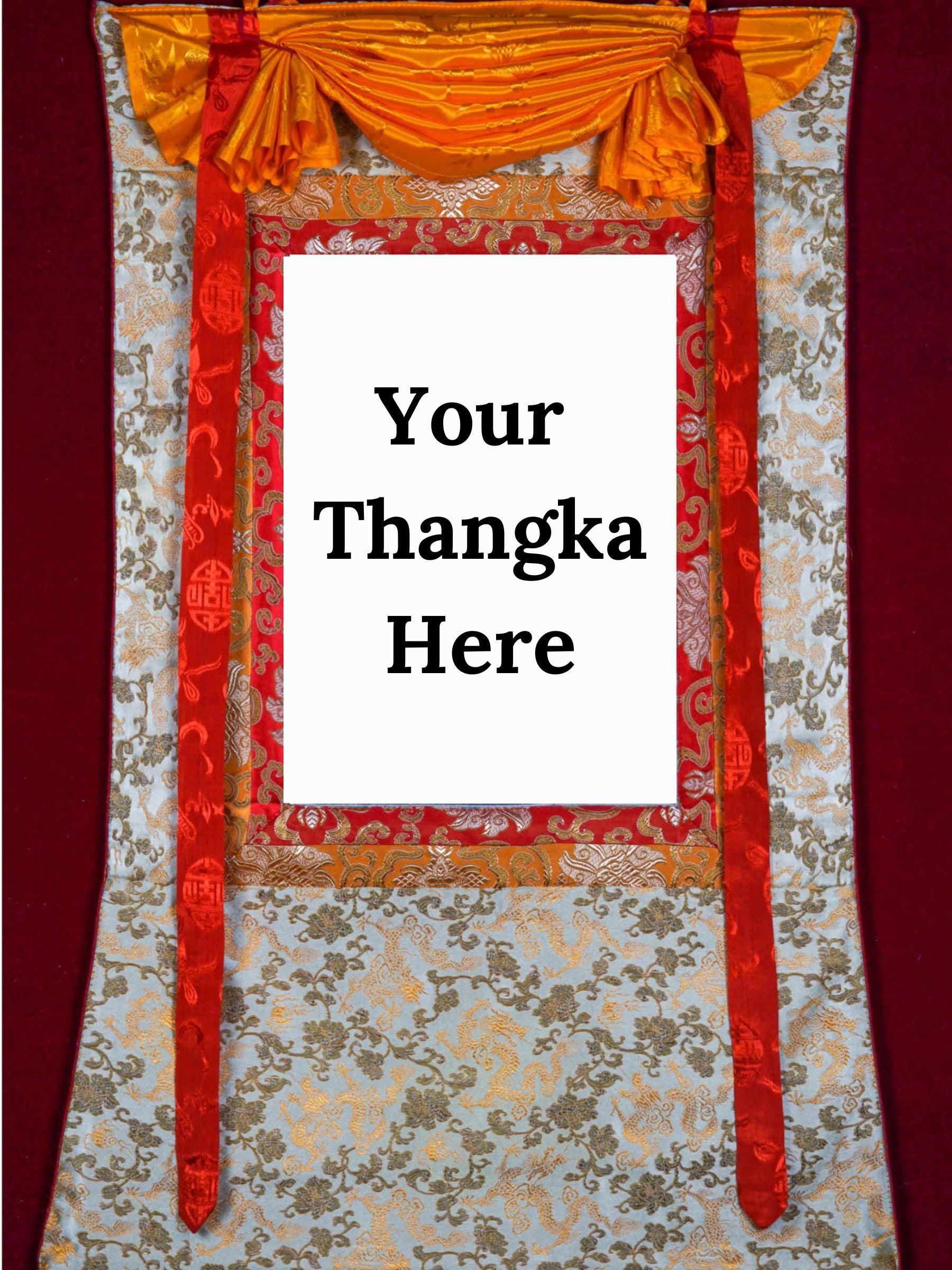 Silver Color Thangka Brocade