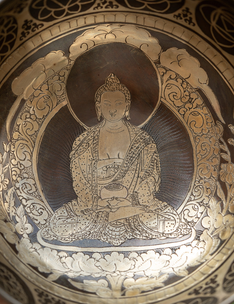 Handcrafted Amitabha Singing Bowl for meditation.