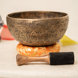 Carved Singing Bowl for sound healing.