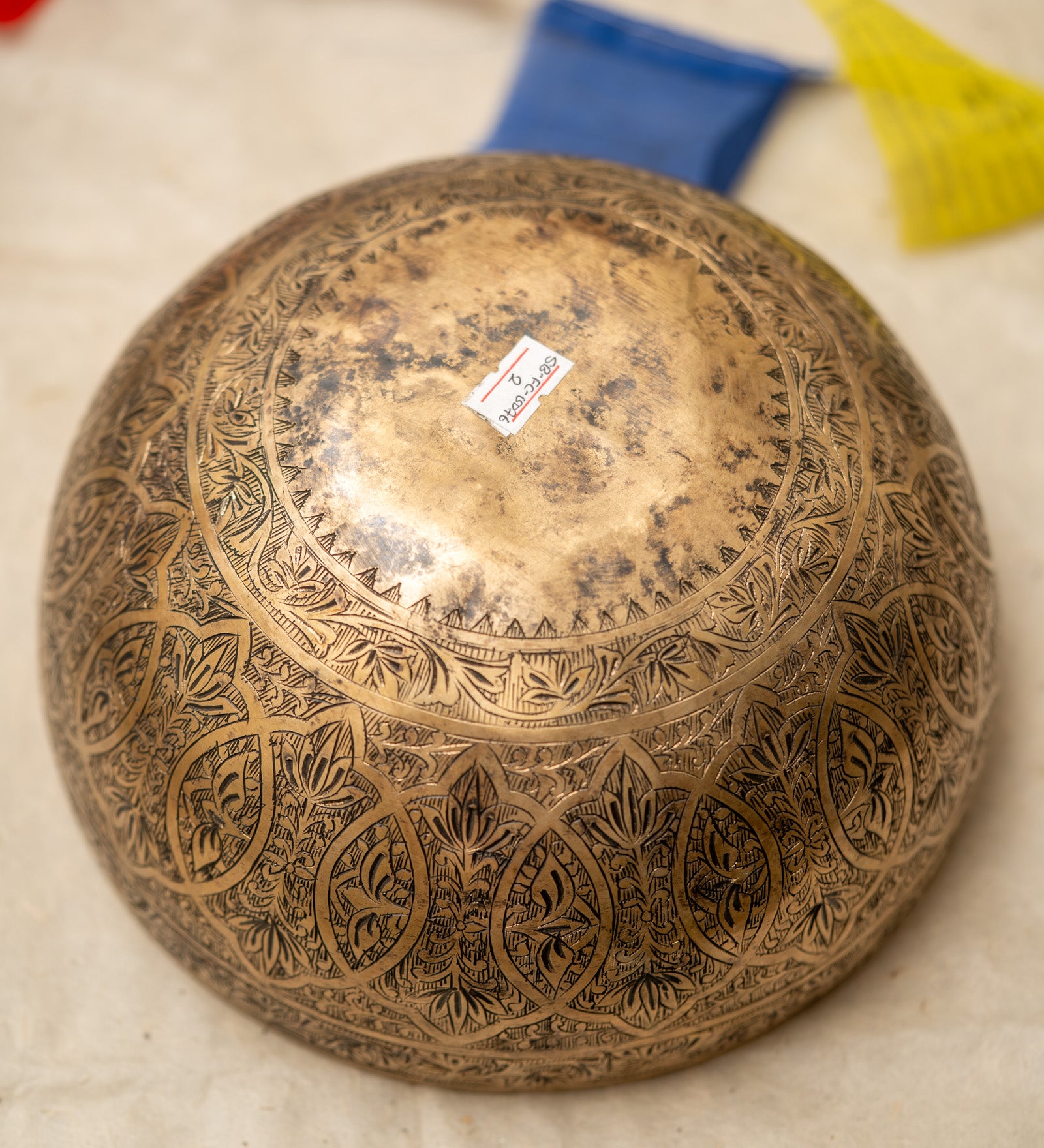 Carved Singing Bowl for sound healing.