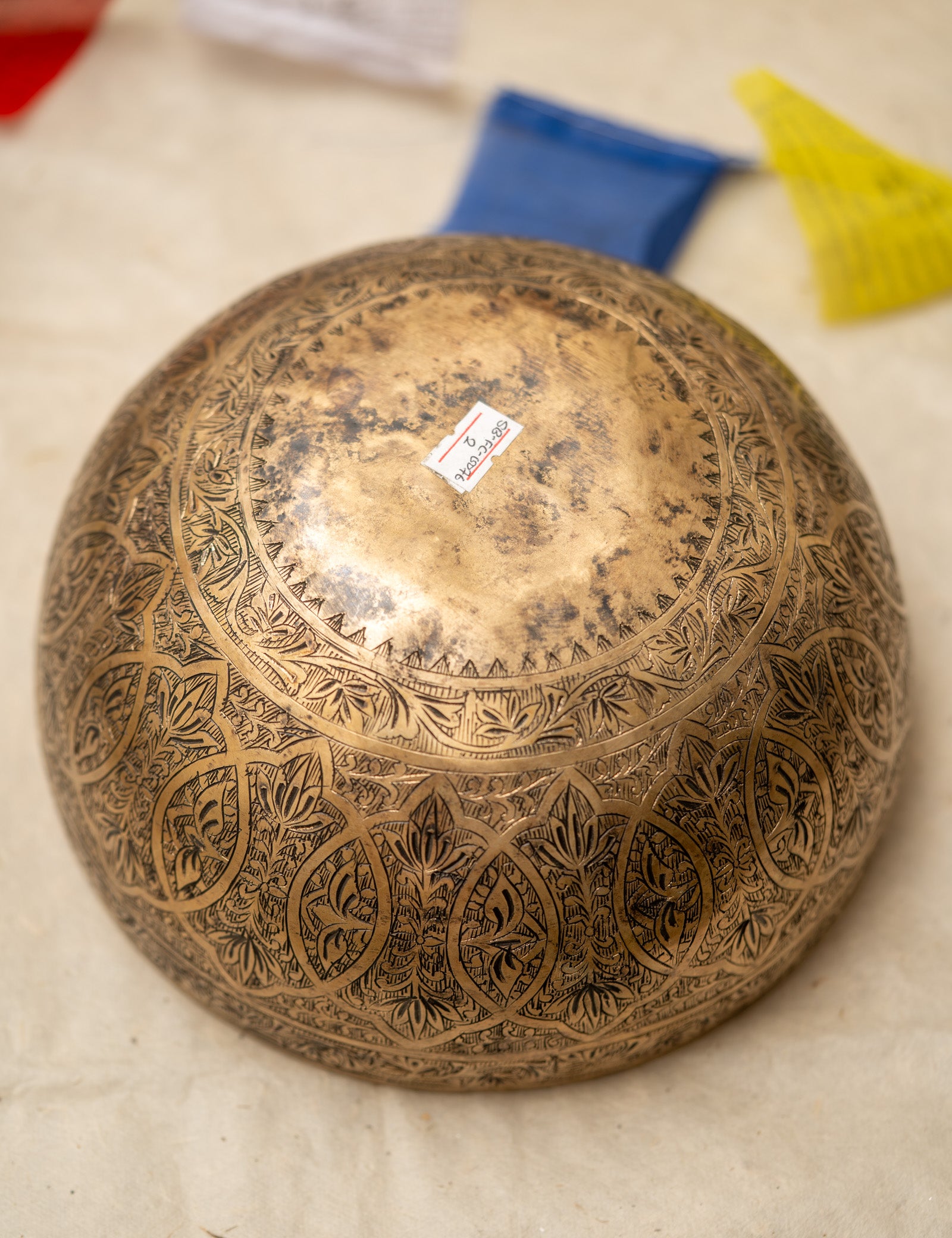 Carved Singing Bowl for sound healing.