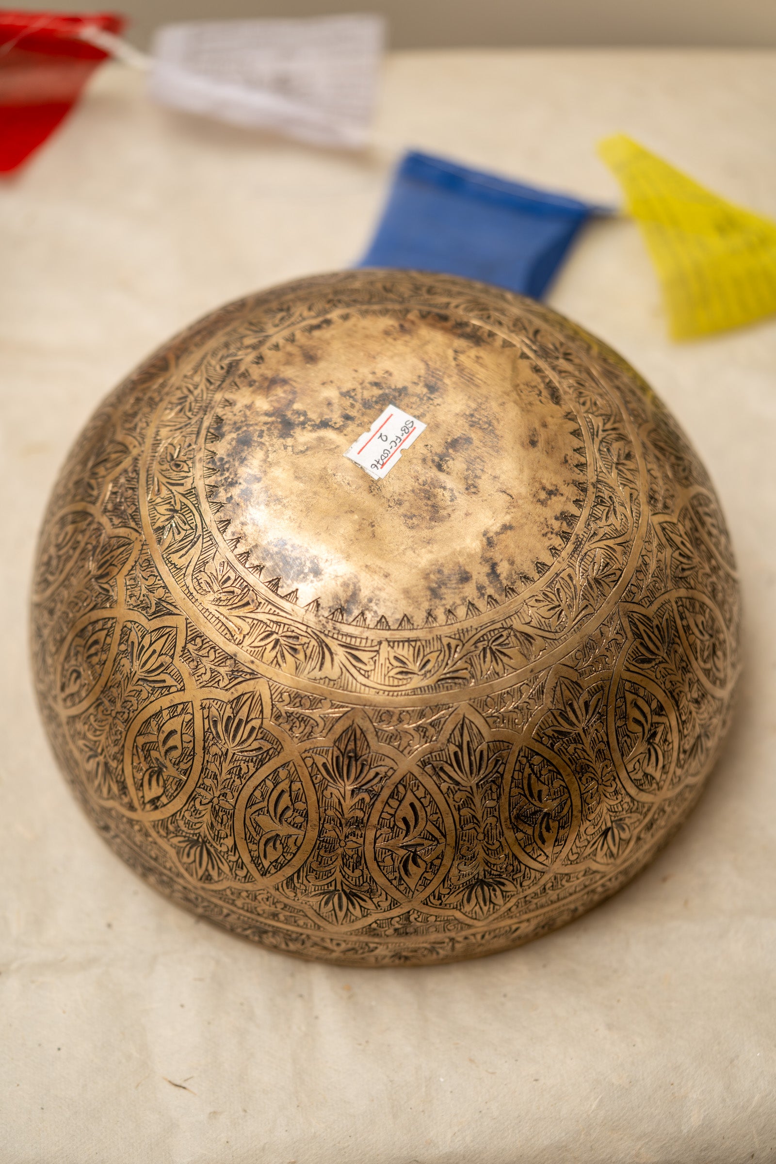 Carved Singing Bowl for sound healing.