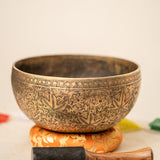 Carved Singing Bowl - Meditation Bowl