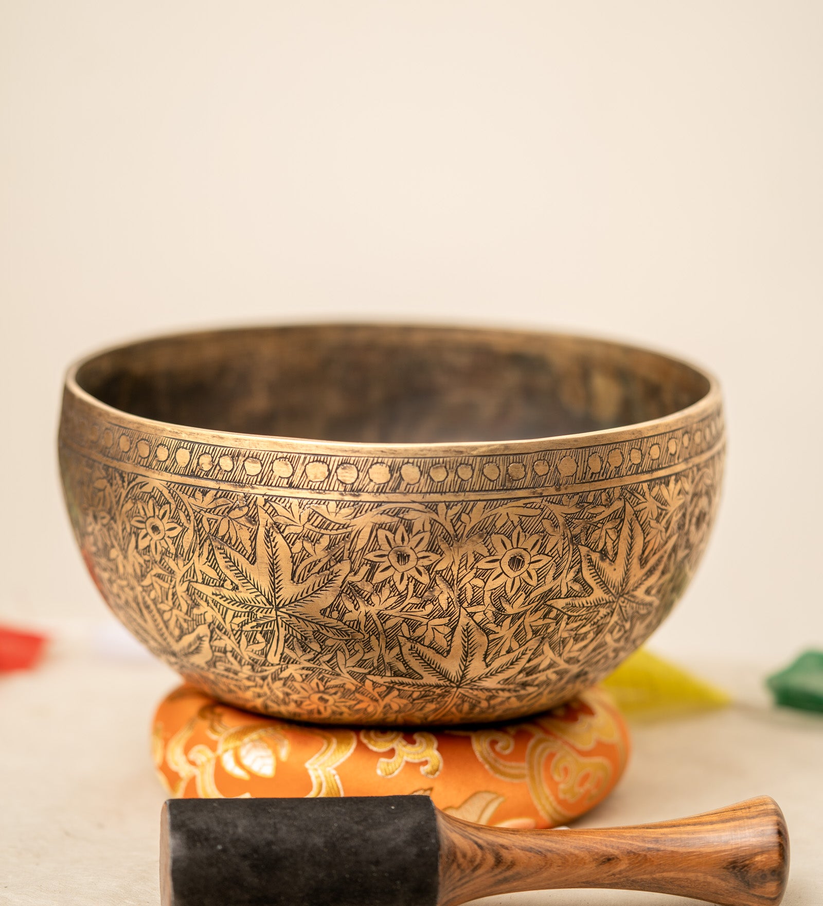 Carved Singing Bowl - Meditation Bowl