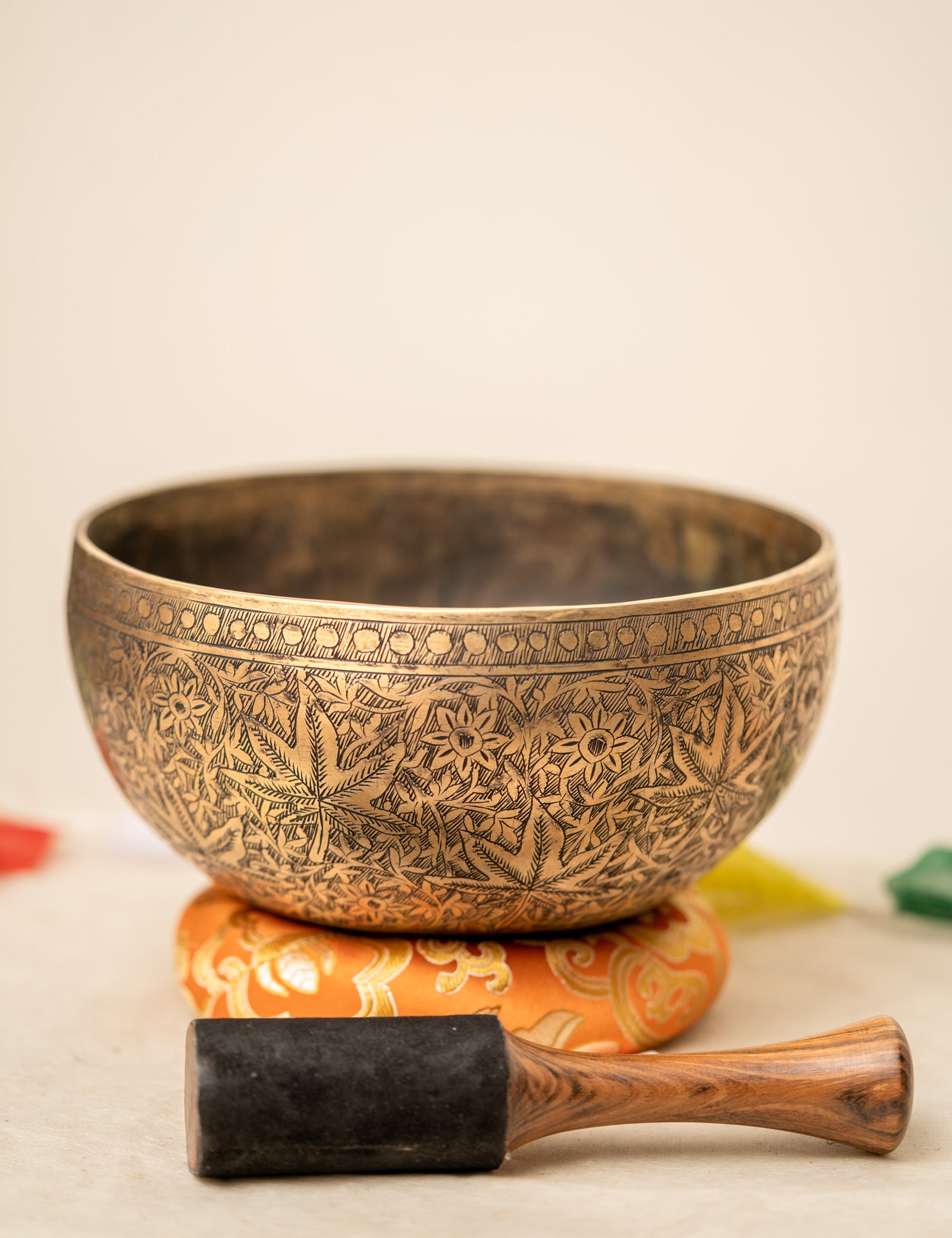 Carved Singing Bowl - Meditation Bowl