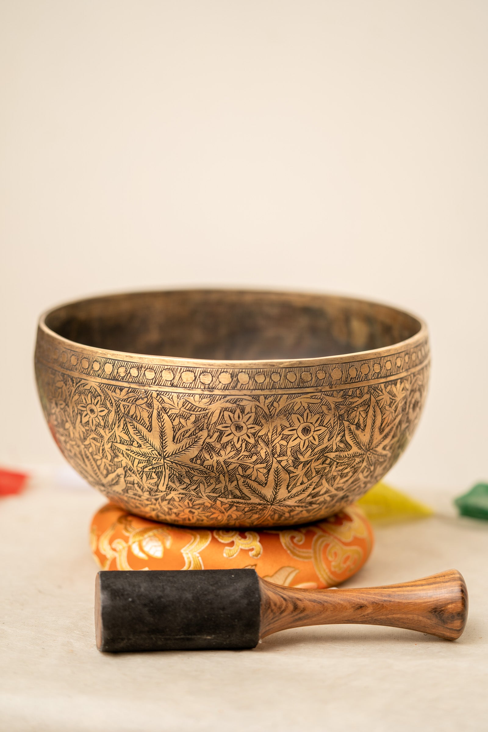 Carved Singing Bowl - Meditation Bowl