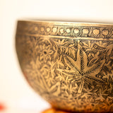 Carved Singing Bowl - Meditation Bowl