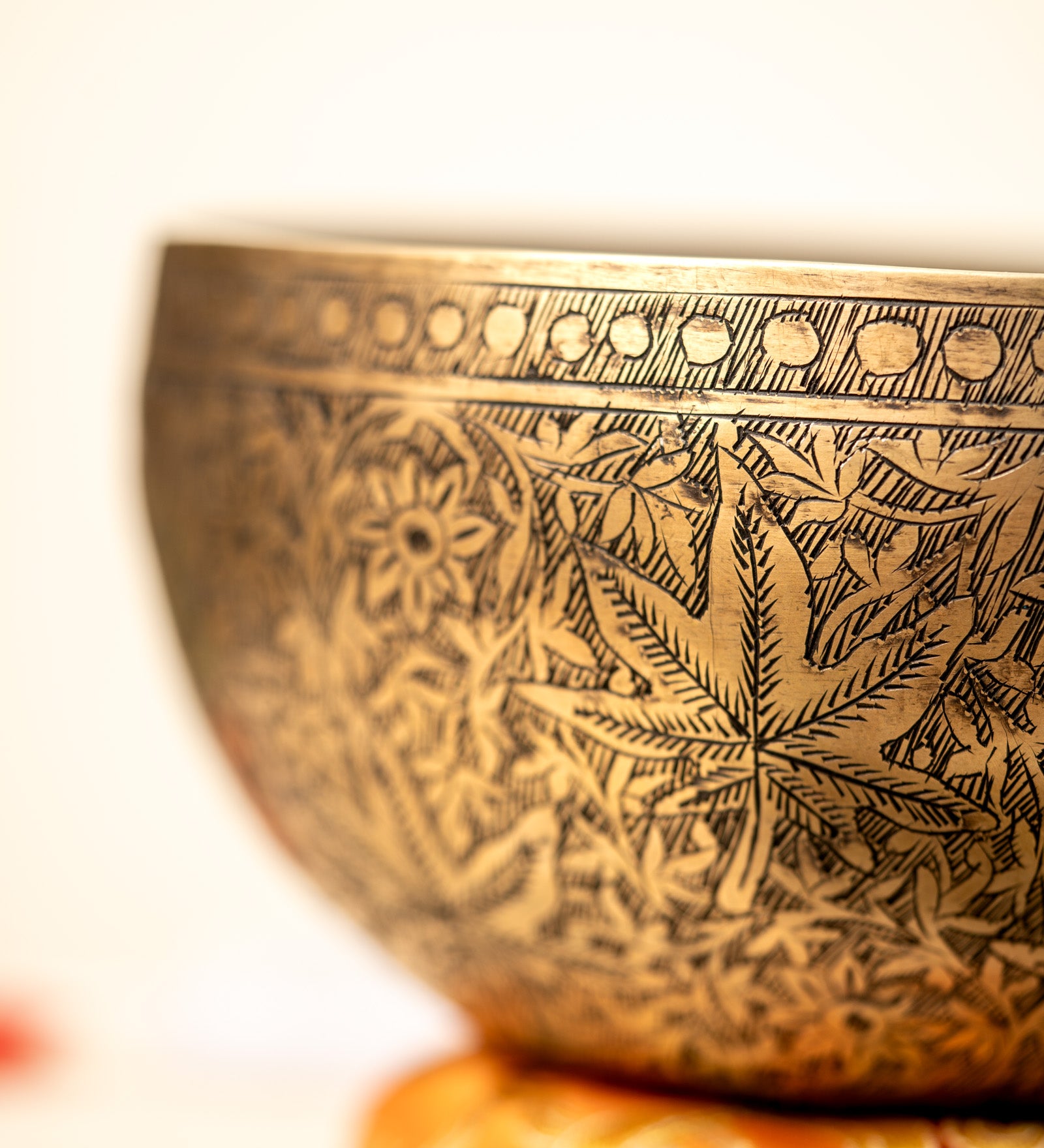 Carved Singing Bowl - Meditation Bowl