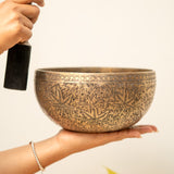 Carved Singing Bowl - Meditation Bowl