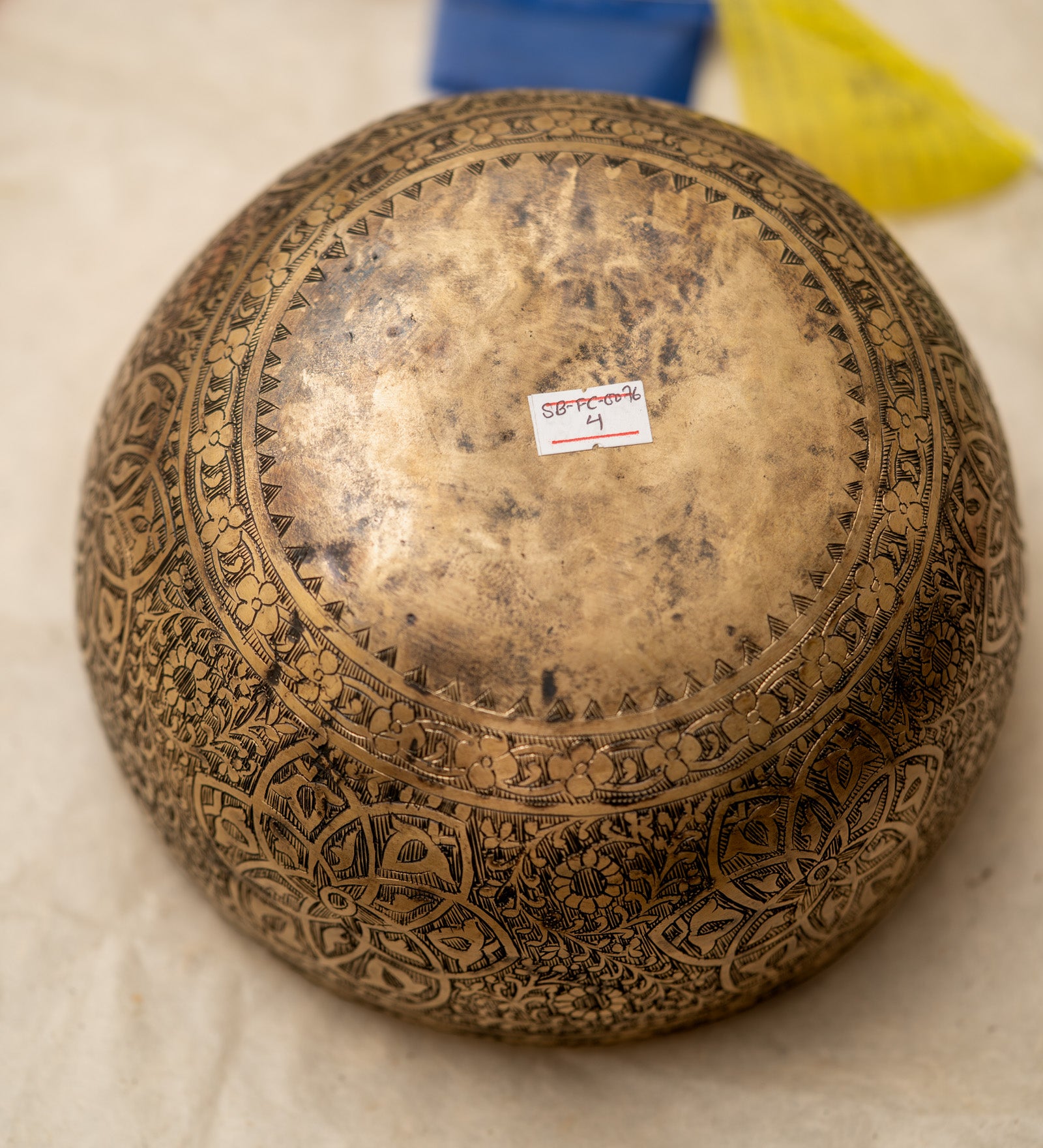 Carved Singing Bowl for meditation.